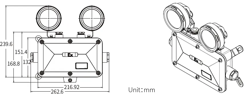 Luz de emergencia antiexplosiva v2 DIMENSIONES.webp