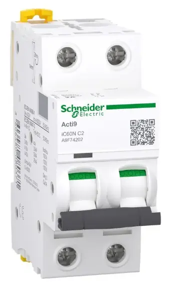 Interruptor Aut. SE C60N 2P 2A Curva C 50kA - A9F74202