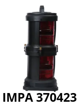Luz de navegación de doble lente verde, rojo, transparente - LED (IMPA 370421 - 370424)