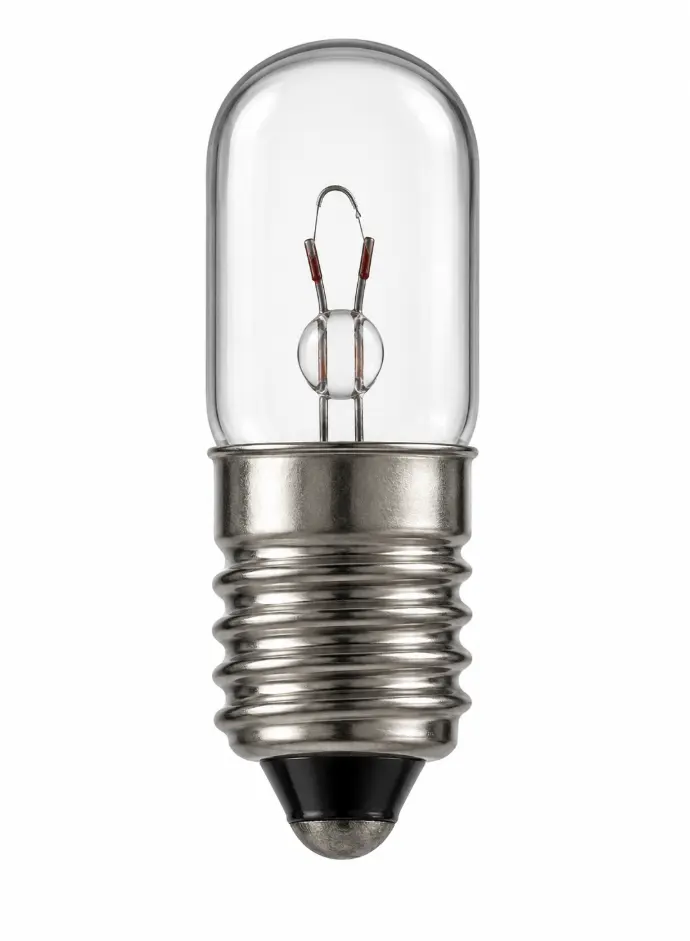 AMPOLLETA PILOTO TUBULAR CLARA E-10, 6.3V 0.15A 10X28MM  (790501) 