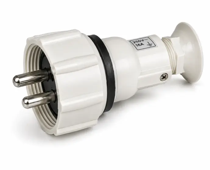 Enchufe 3-PIN  estanca tipo HNA resina sintética IMPA 792881