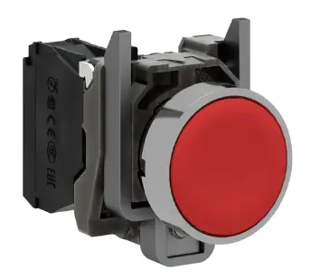 Pulsadores con botón empotrado rojo Schneider Electric XB4BA42