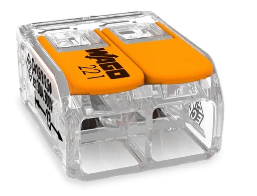 [1600001036] Conector rapido para 2 cable, 32A, 4mm2 WAGO