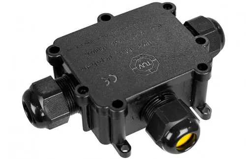 [1600001395] Caja estanca 93x73x38mm IP68 - 3 prensas estopa 