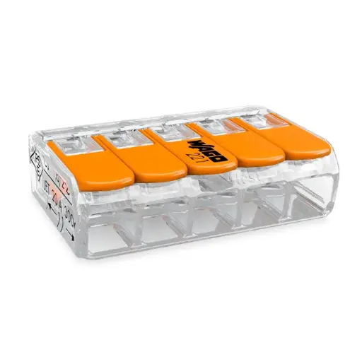 [205000077] Conector rápido 5 salidas 32A 6mm2 WAGO